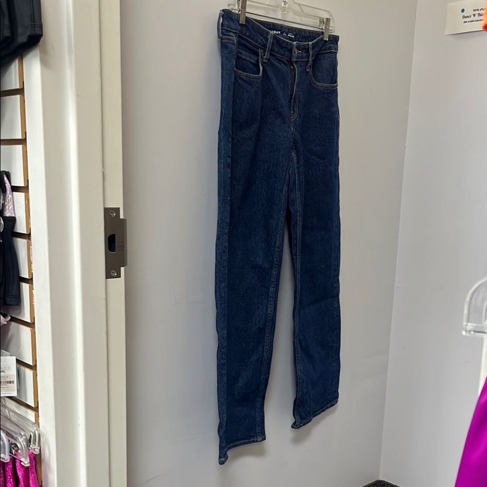 Old Navy Classic Wide Leg Mid Rise Blue Jeans